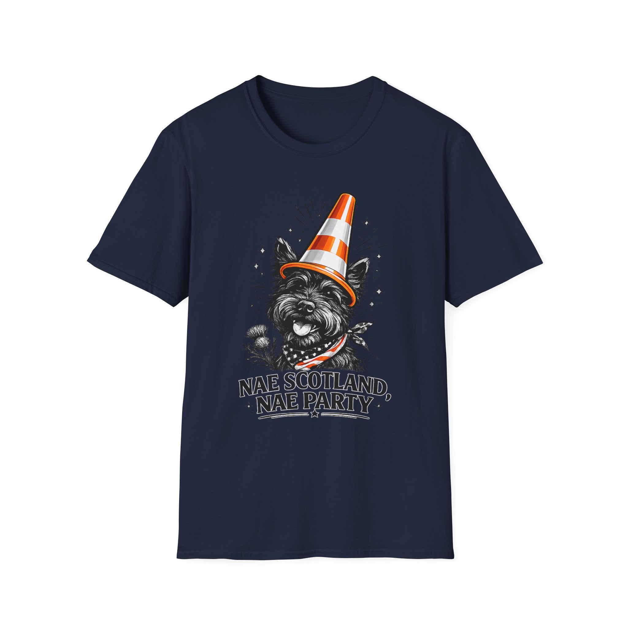 Nae Scotland, Nae Party – Scottish Terrier Cone T-Shirt