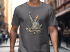 Statue of Liberty with traffic cone hat and "Nae Scotland, Nae Party" text.
