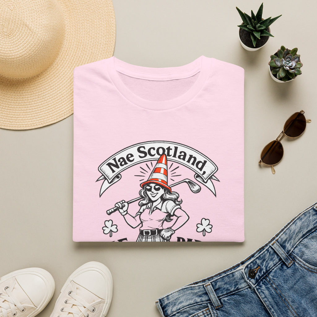 Nae Scotland, Nae Party – Highland Lass Cone Golfer T-Shirt