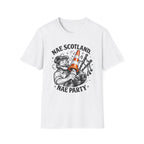 Nae Scotland, Nae Party – Scottish Bagpiper Cone T-Shirt