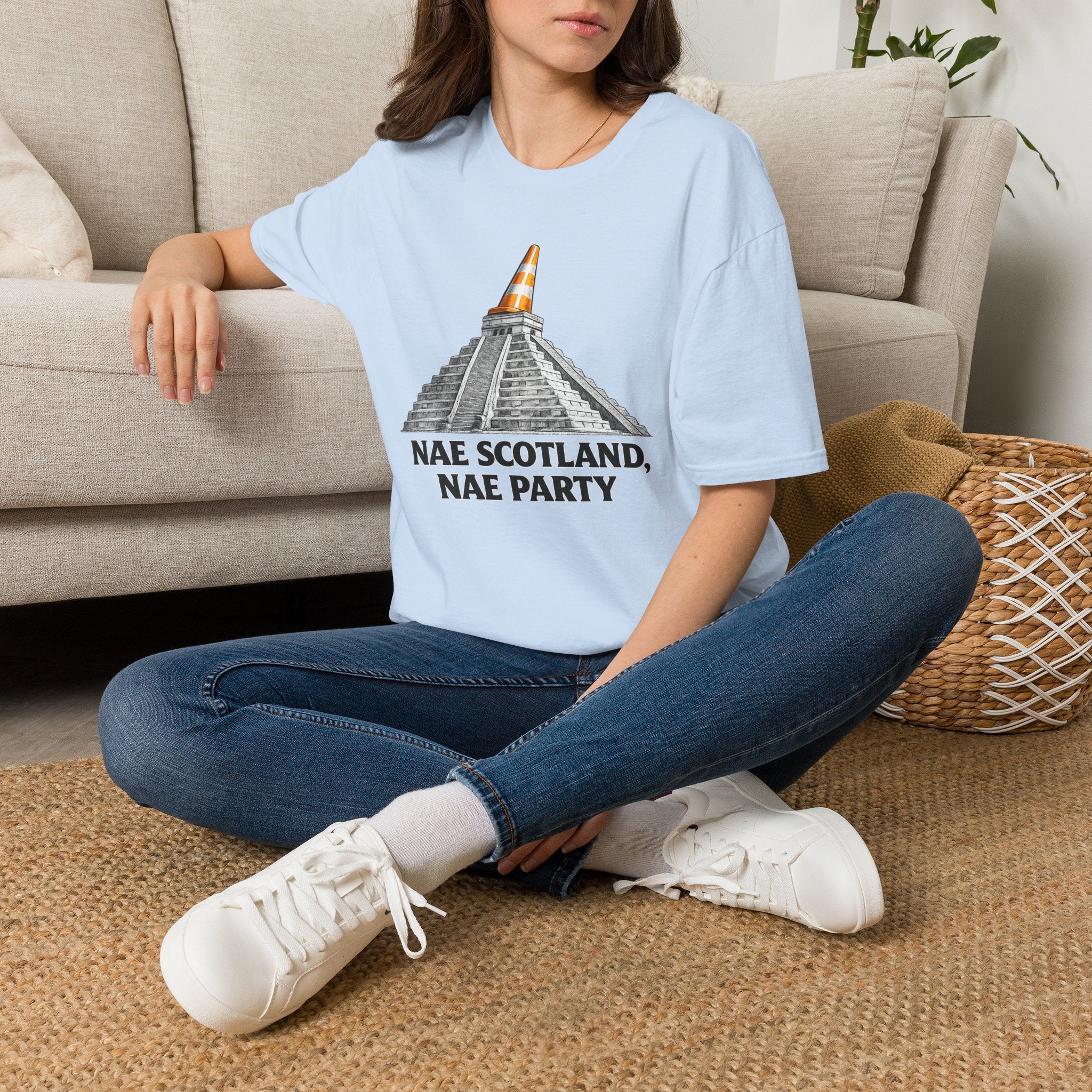 Nae Scotland, Nae Party – Chichén Itzá Cone T-Shirt