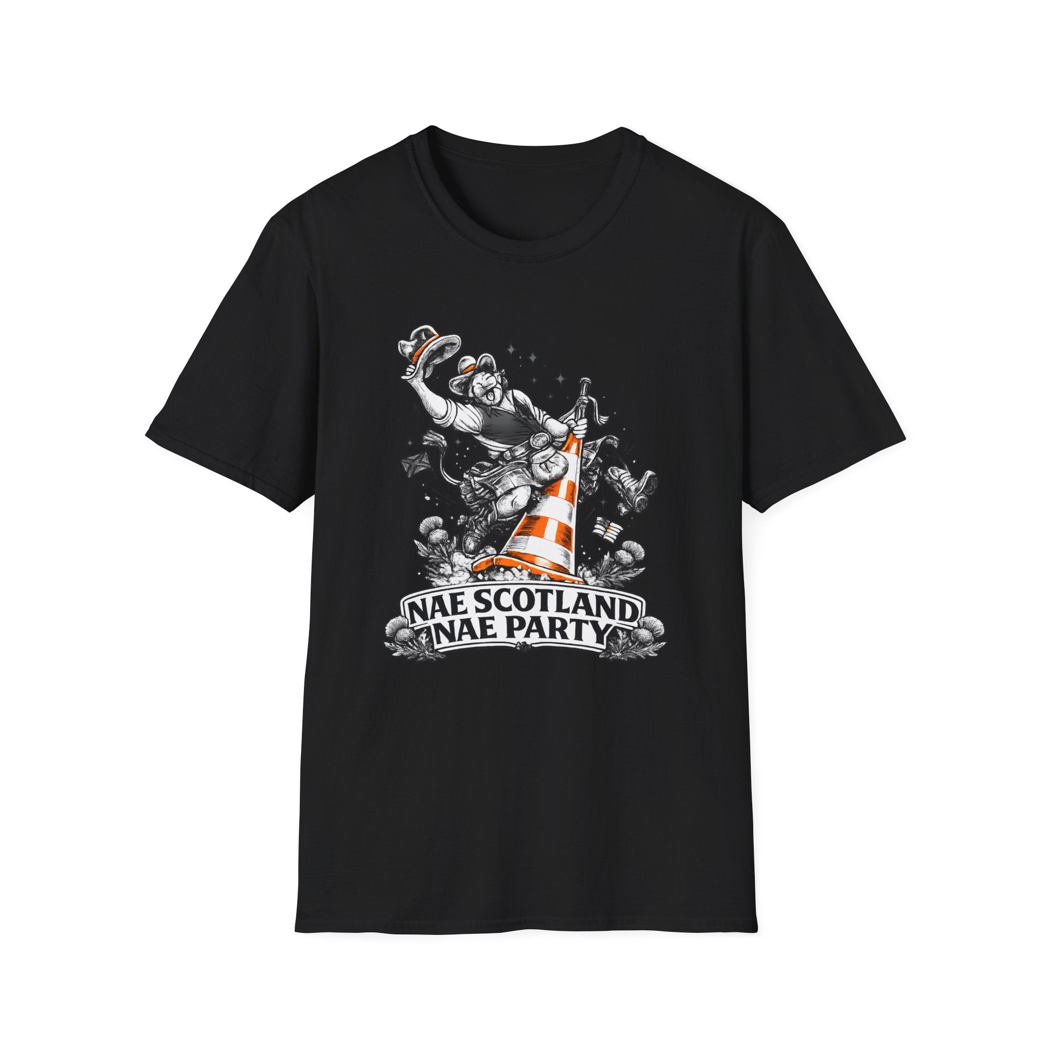 Nae Scotland, Nae Party – Scottish Cowboy Cone T-Shirt