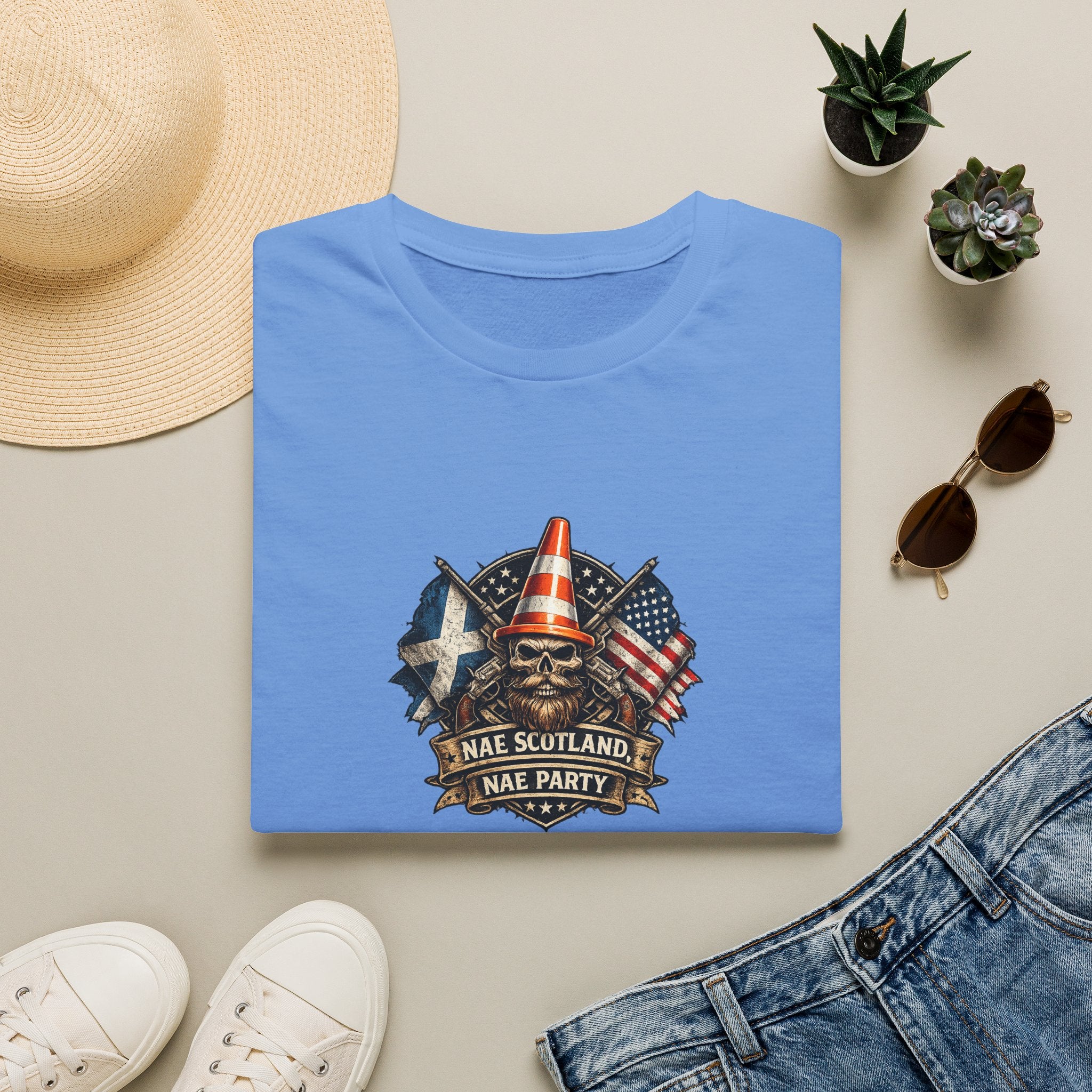Copy of Nae Scotland, Nae Party – Scottish-American Cone Skull T-Shirt