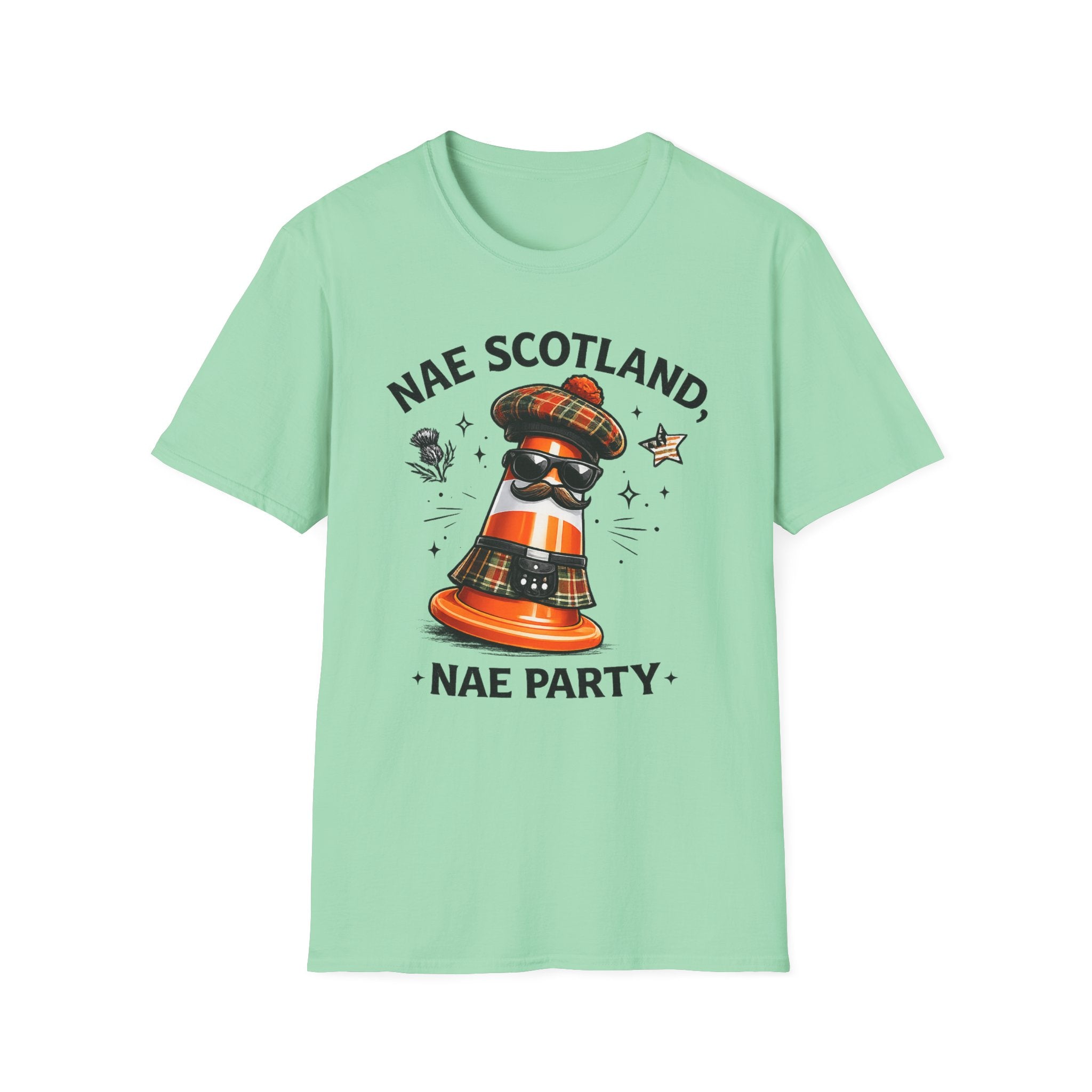 Nae Scotland, Nae Party – Highland Cone Scotsman T-Shirt