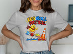 T-shirt graphic: "Egg Roll Patrol" with a chick, Easter eggs, and traffic cone.
