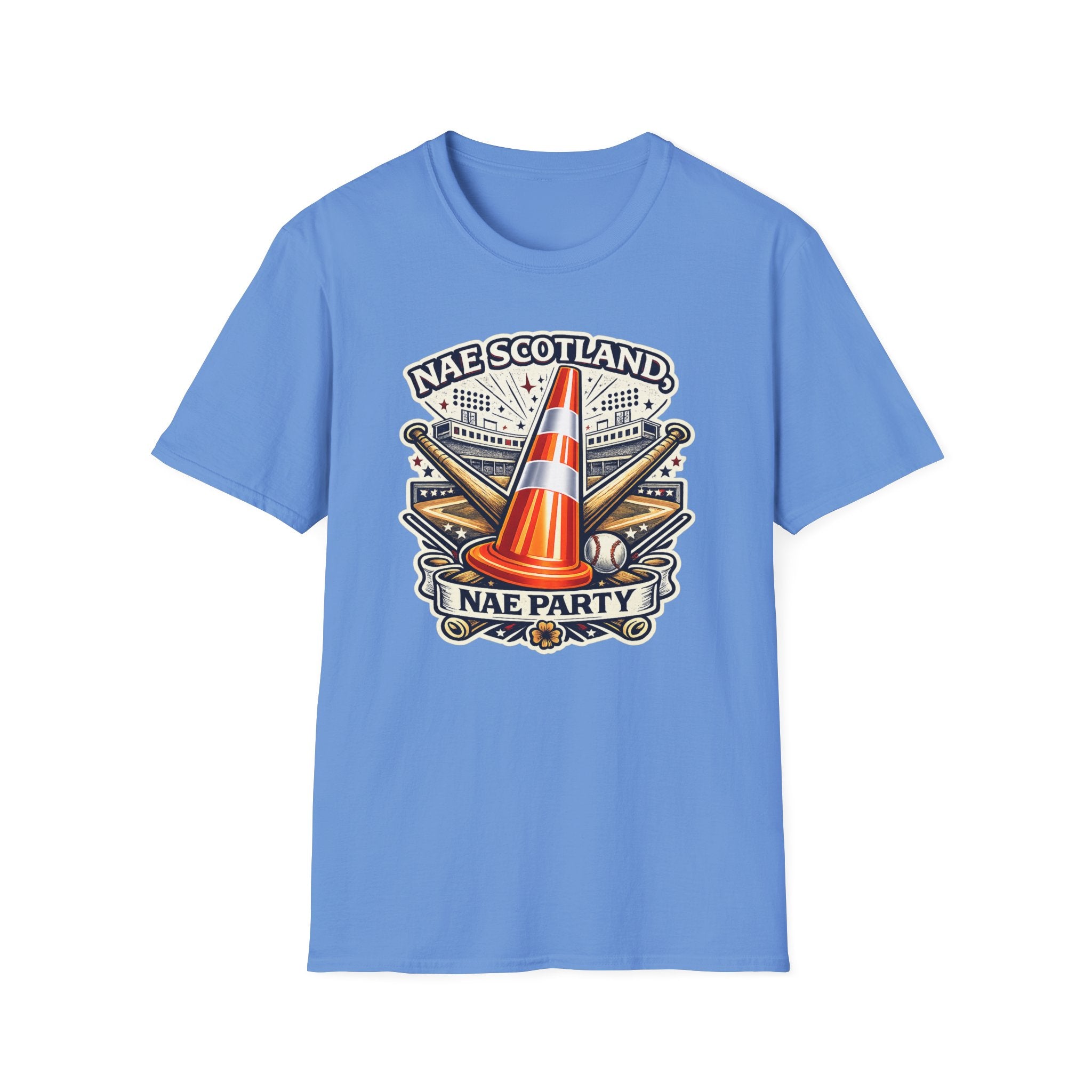 Nae Scotland, Nae Party – Baseball Stadium Cone T-Shirt