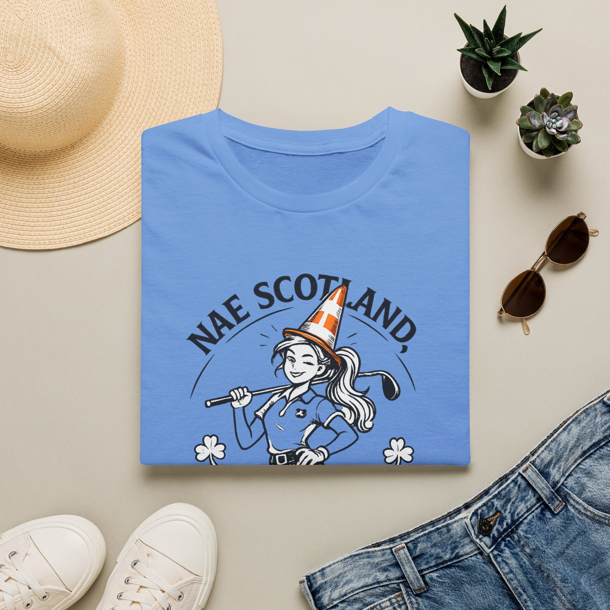 Copy of Nae Scotland, Nae Party – Highland Lass Cone Golfer T-Shirt