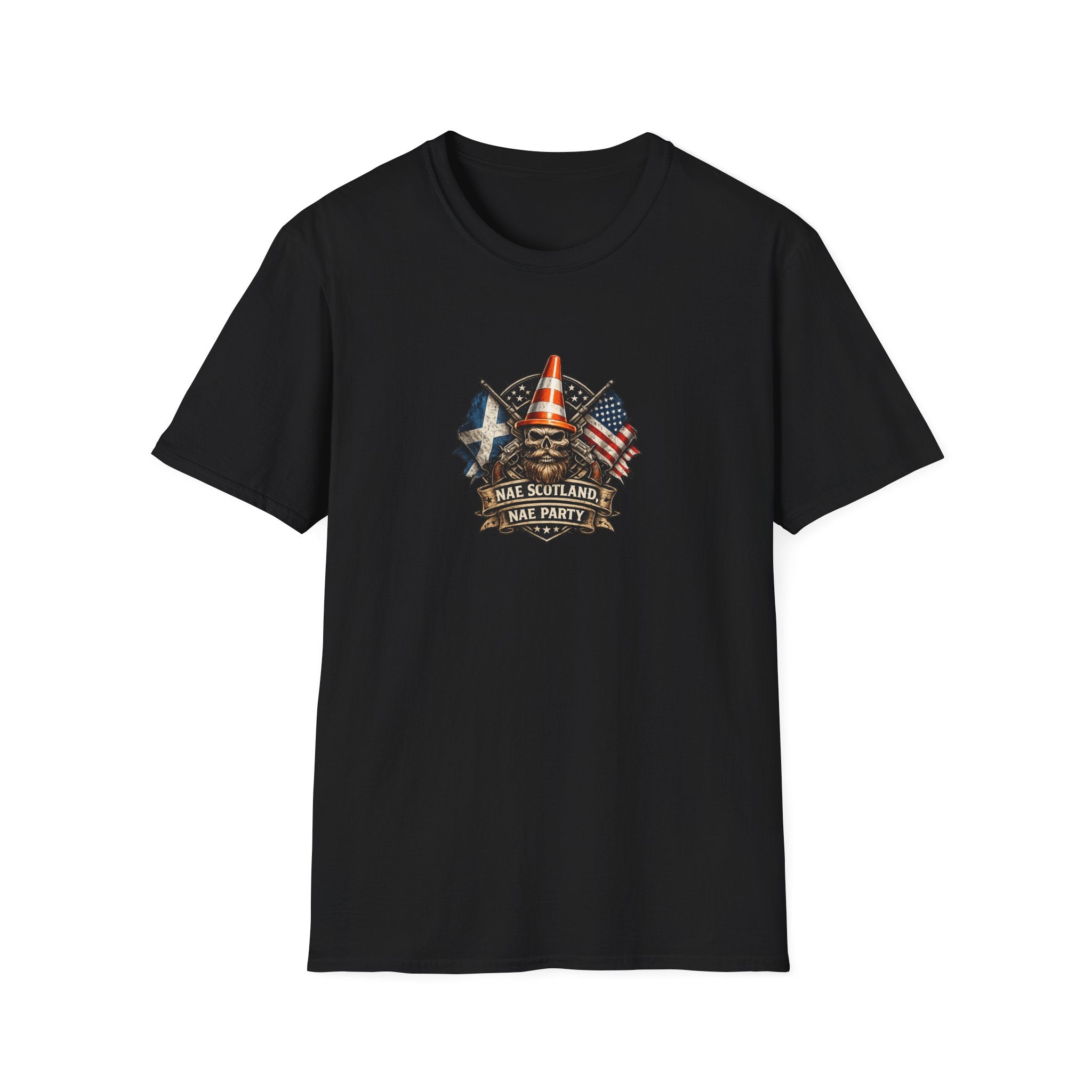 Copy of Nae Scotland, Nae Party – Scottish-American Cone Skull T-Shirt