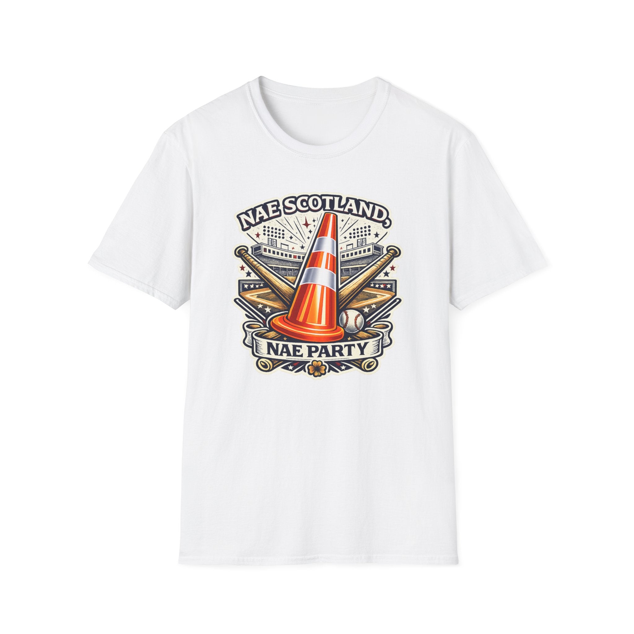 Nae Scotland, Nae Party – Baseball Stadium Cone T-Shirt