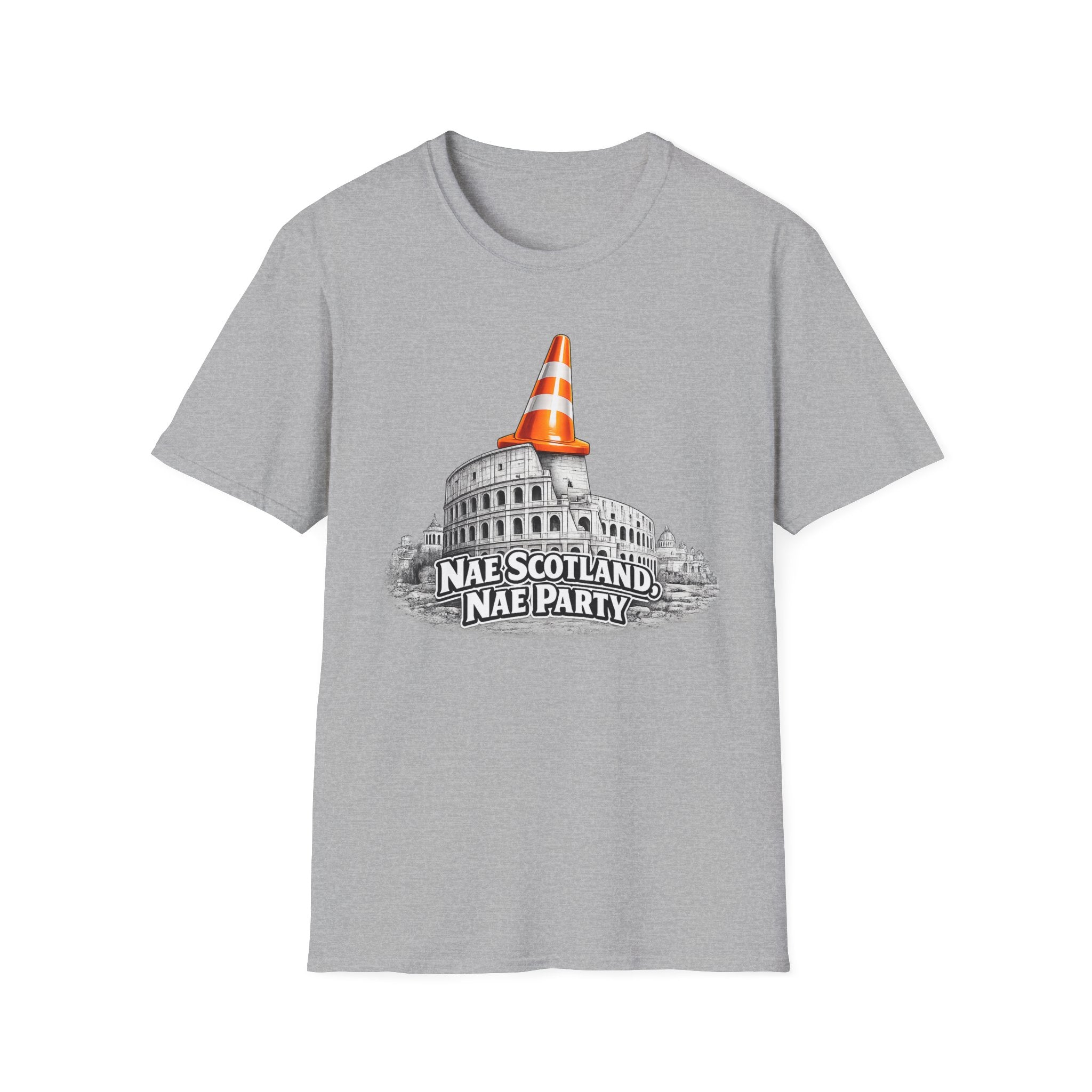 Nae Scotland, Nae Party – Roman Colosseum Cone T-Shirt