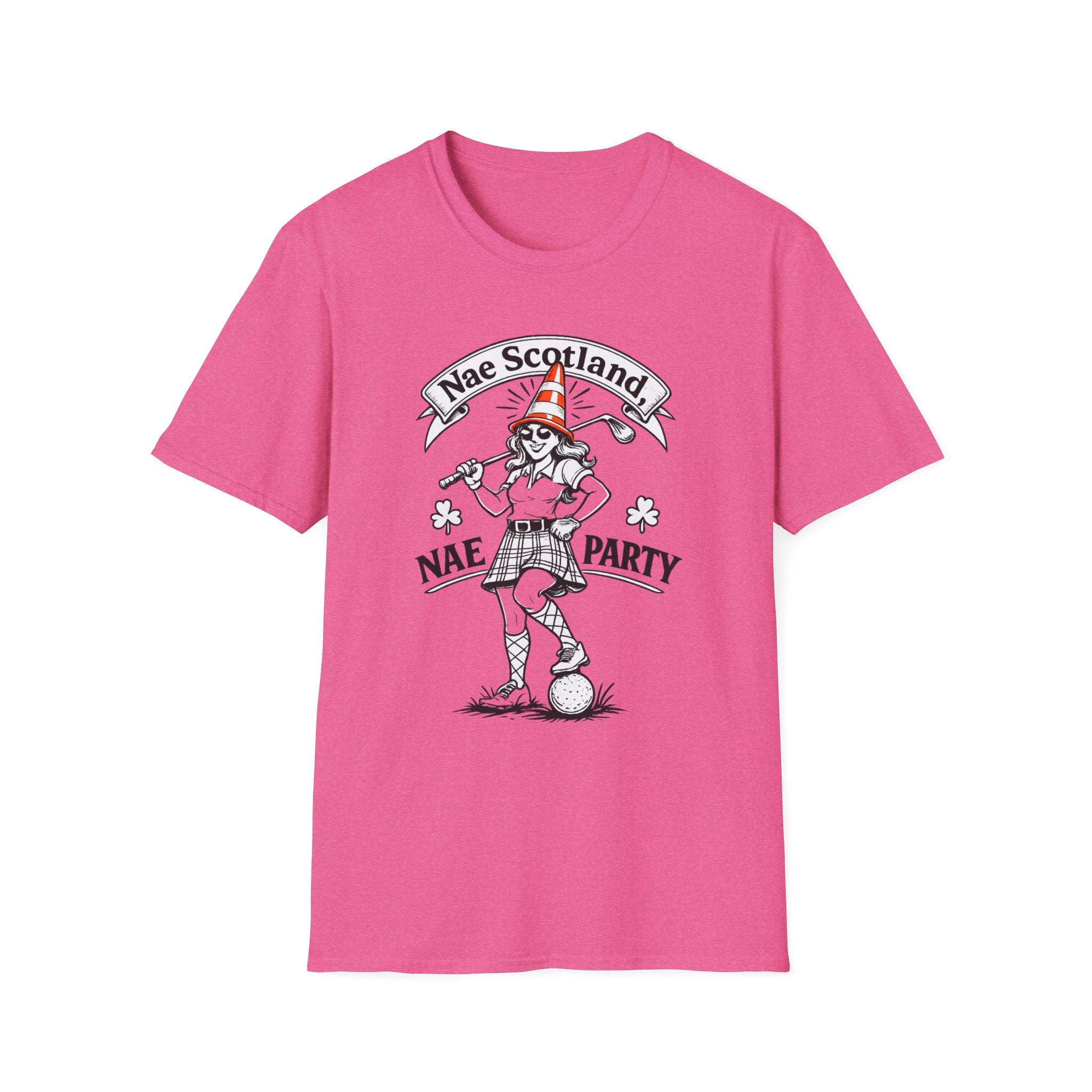 Nae Scotland, Nae Party – Highland Lass Cone Golfer T-Shirt