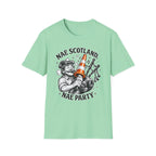 Nae Scotland, Nae Party – Scottish Bagpiper Cone T-Shirt