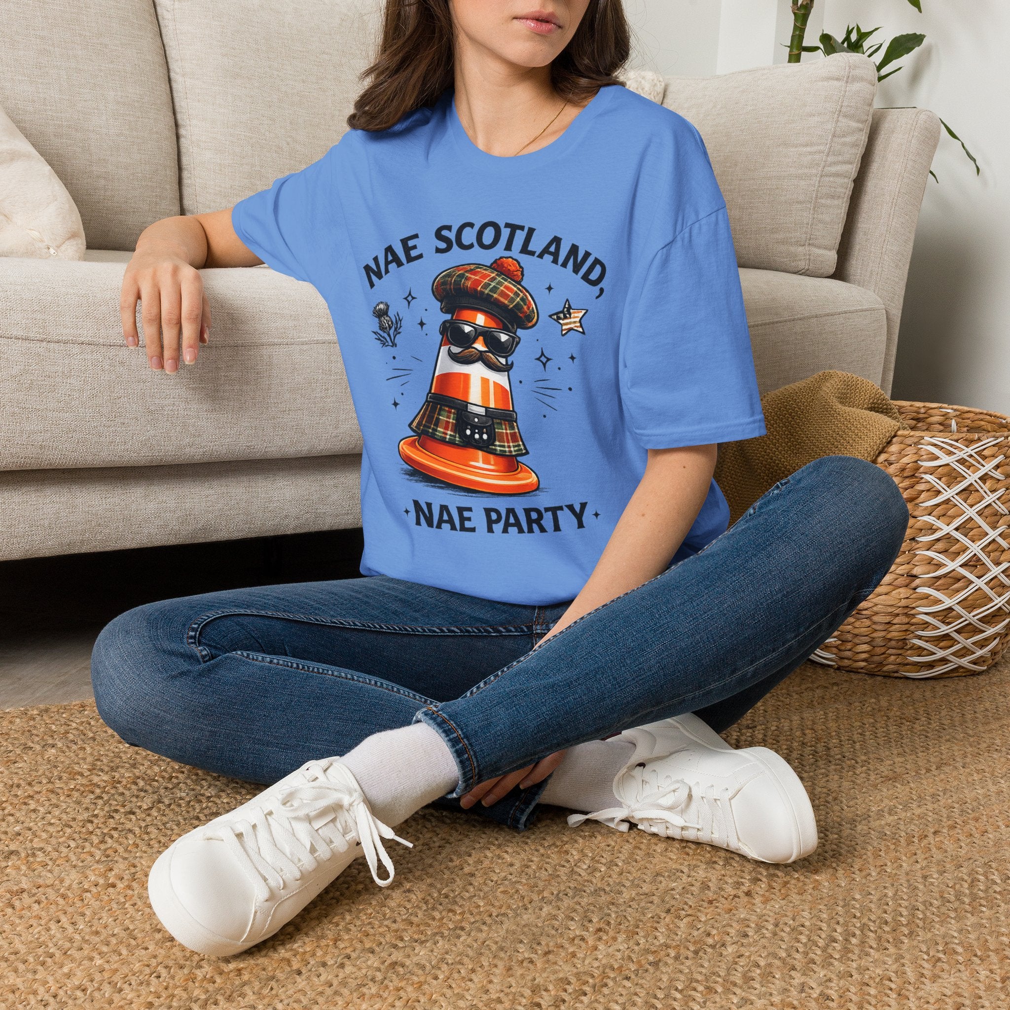 Nae Scotland, Nae Party – Highland Cone Scotsman T-Shirt