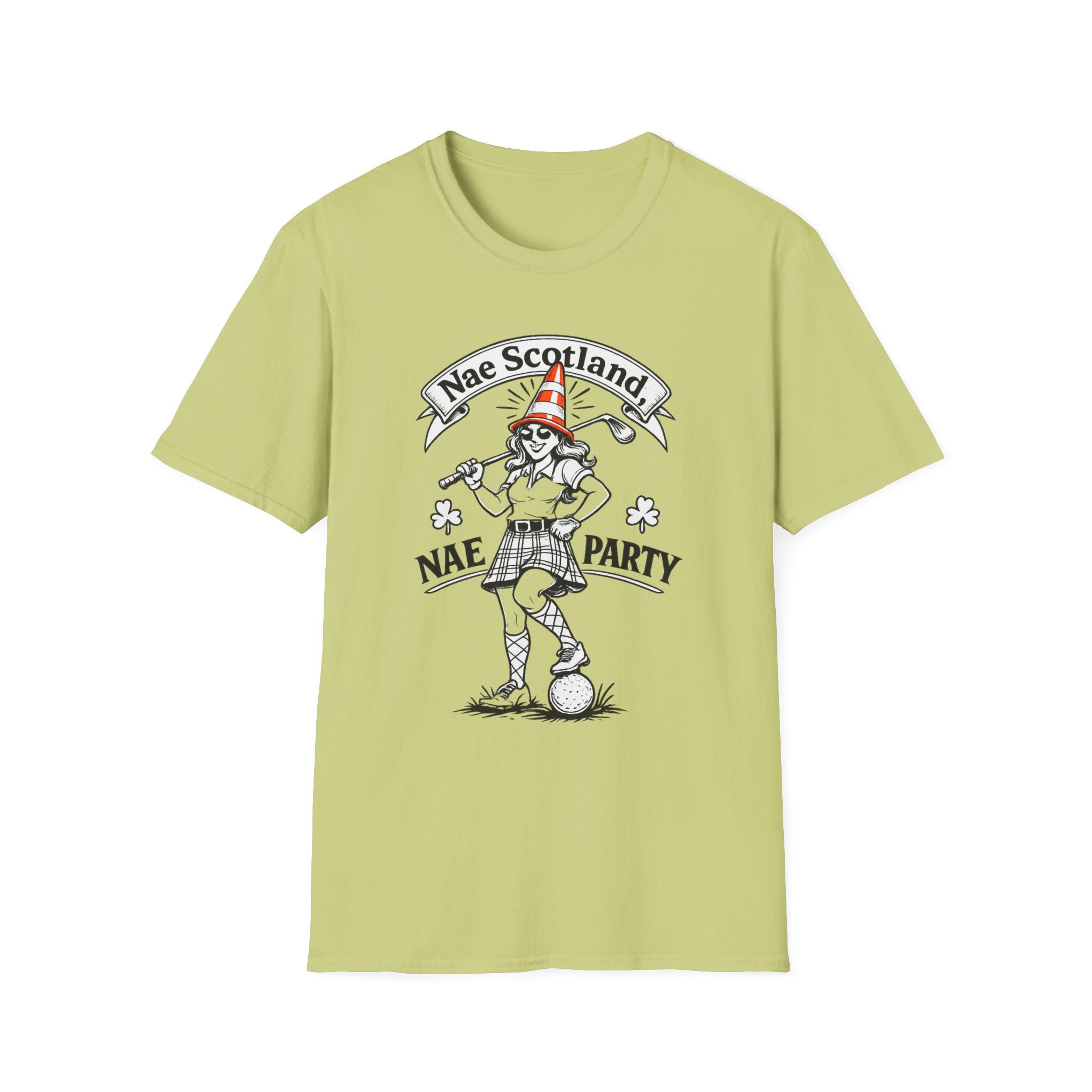 Nae Scotland, Nae Party – Highland Lass Cone Golfer T-Shirt