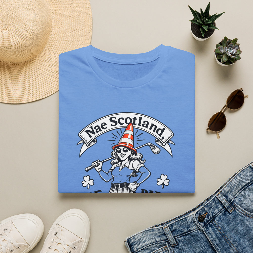 Nae Scotland, Nae Party – Highland Lass Cone Golfer T-Shirt