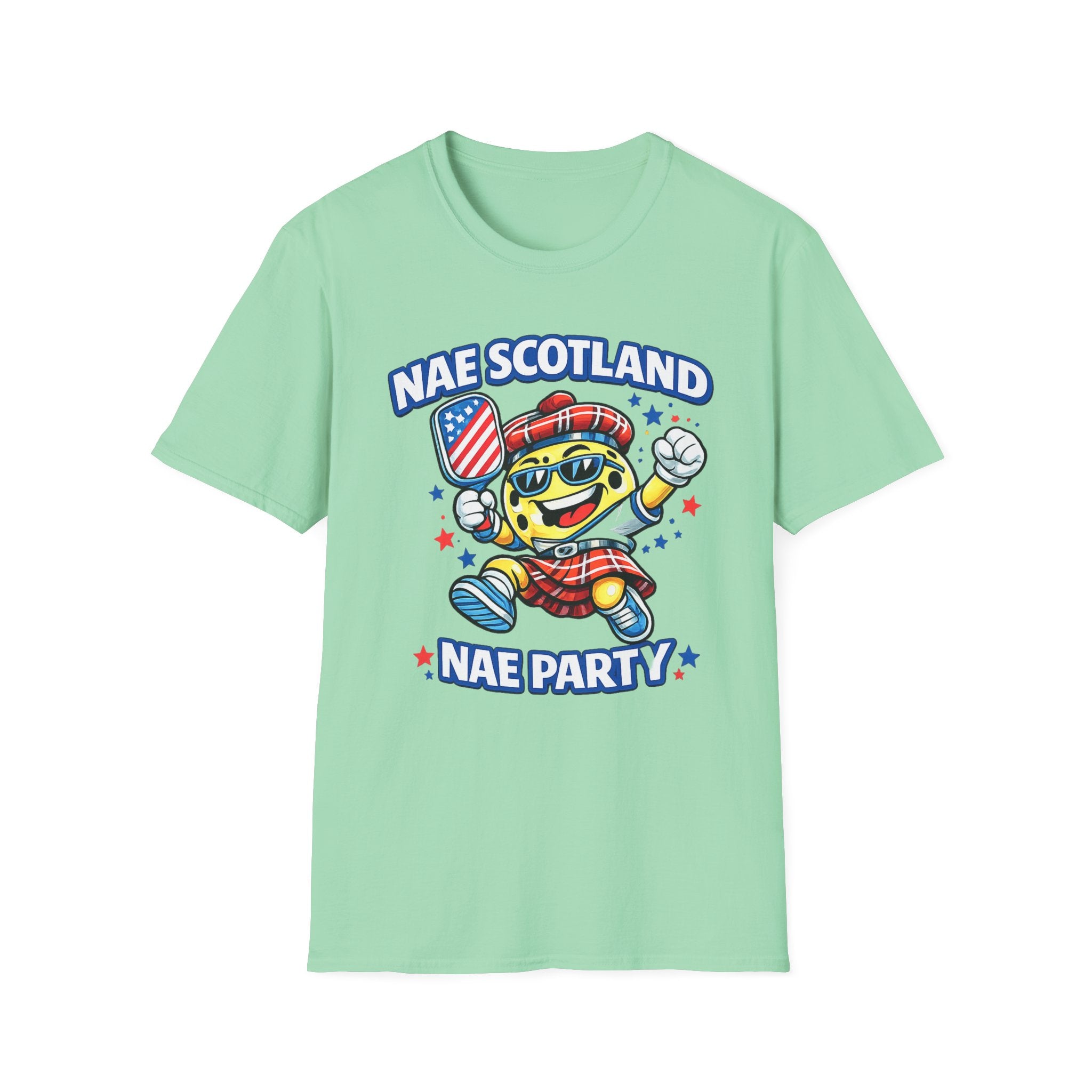 Nae Scotland, Nae Party – Tartan Pickleball Ace T-Shirt