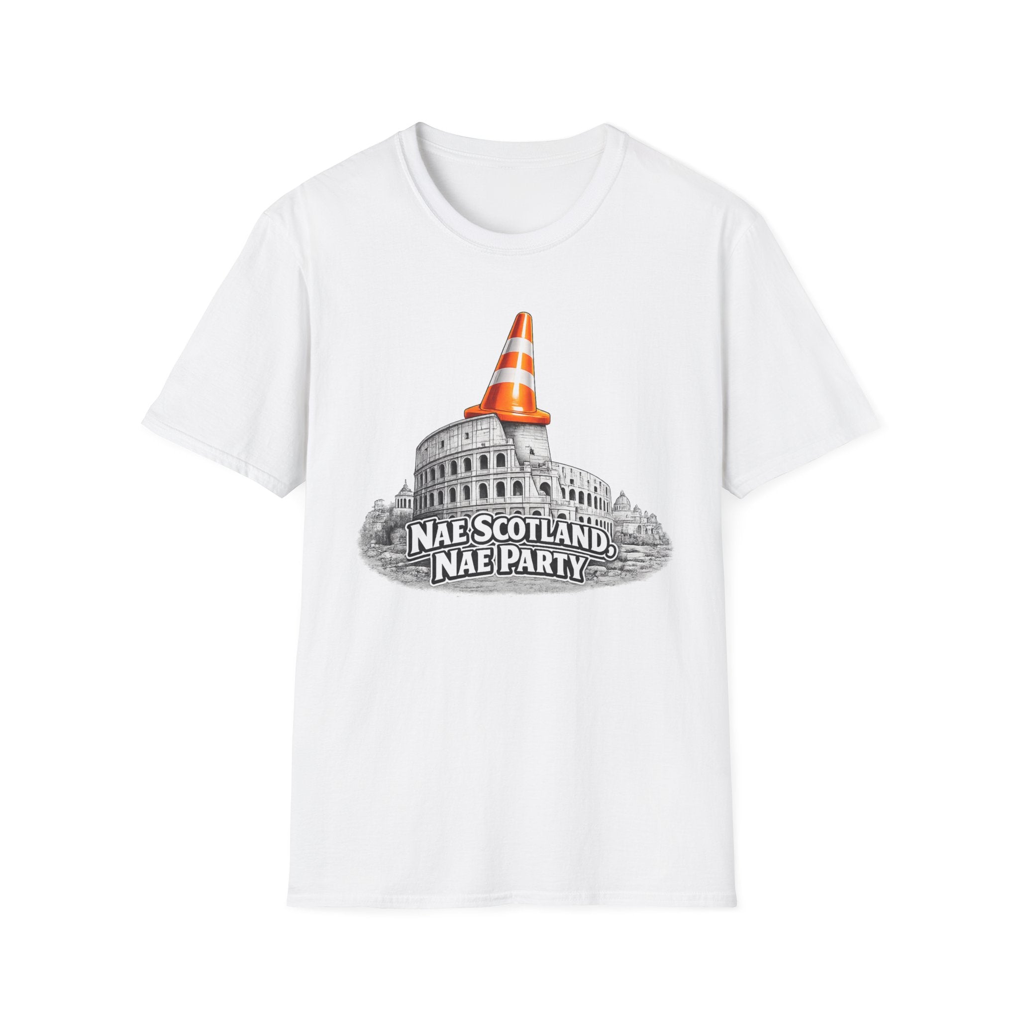 Nae Scotland, Nae Party – Roman Colosseum Cone T-Shirt