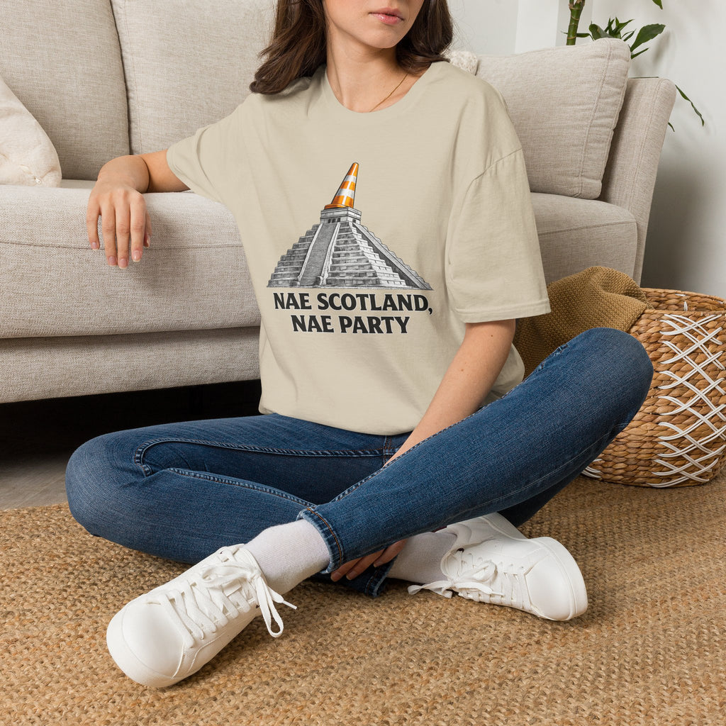 Nae Scotland, Nae Party – Chichén Itzá Cone T-Shirt