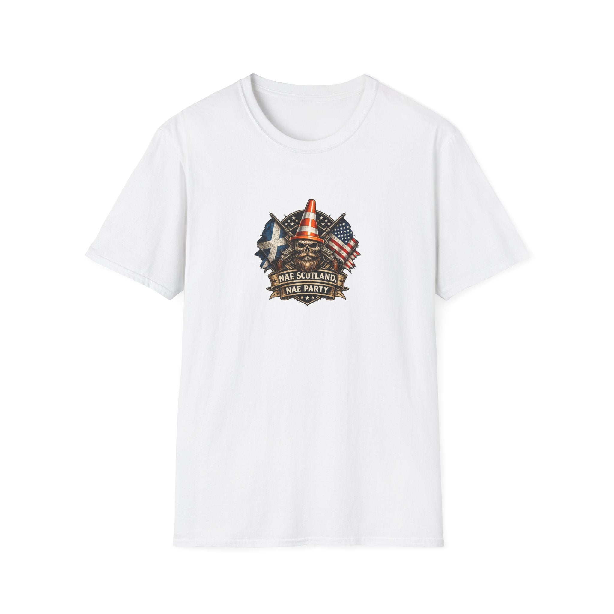 Copy of Nae Scotland, Nae Party – Scottish-American Cone Skull T-Shirt