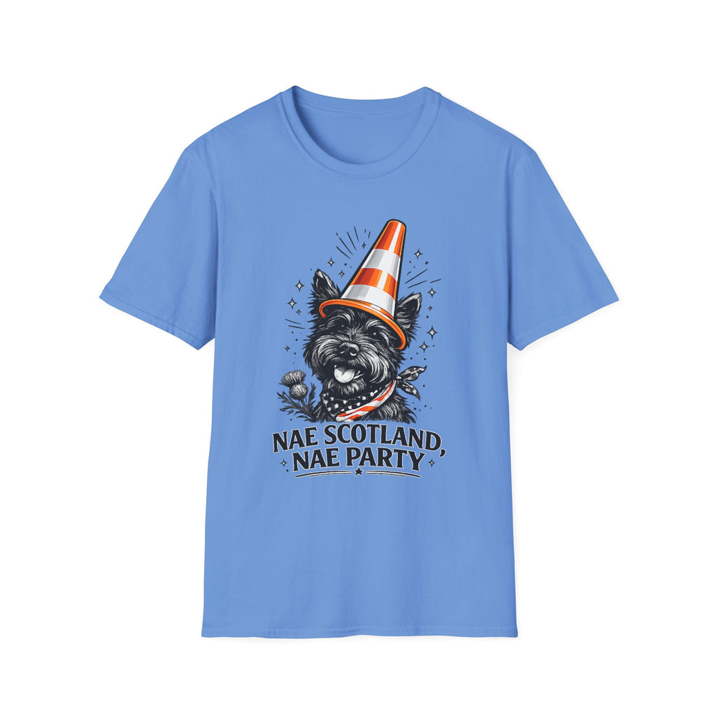 Nae Scotland, Nae Party – Scottish Terrier Cone T-Shirt