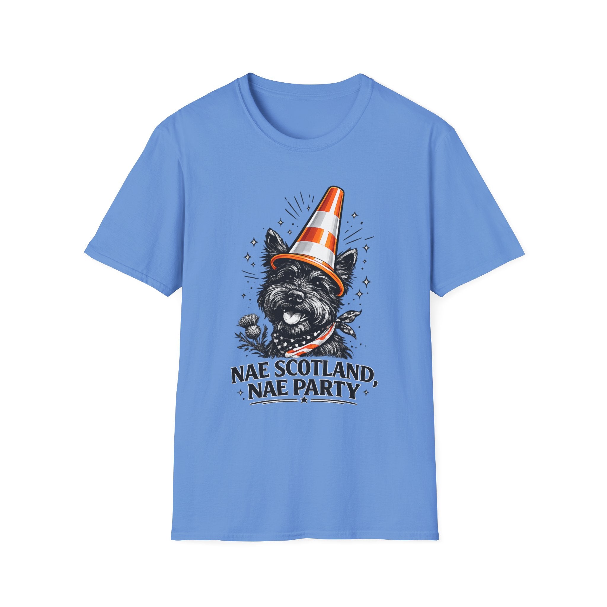 Nae Scotland, Nae Party – Scottish Terrier Cone T-Shirt
