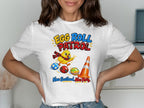 Yellow chick with scarf, eggs, traffic cone, and text "Egg Roll Patrol Nae Scotland, Nae Party."