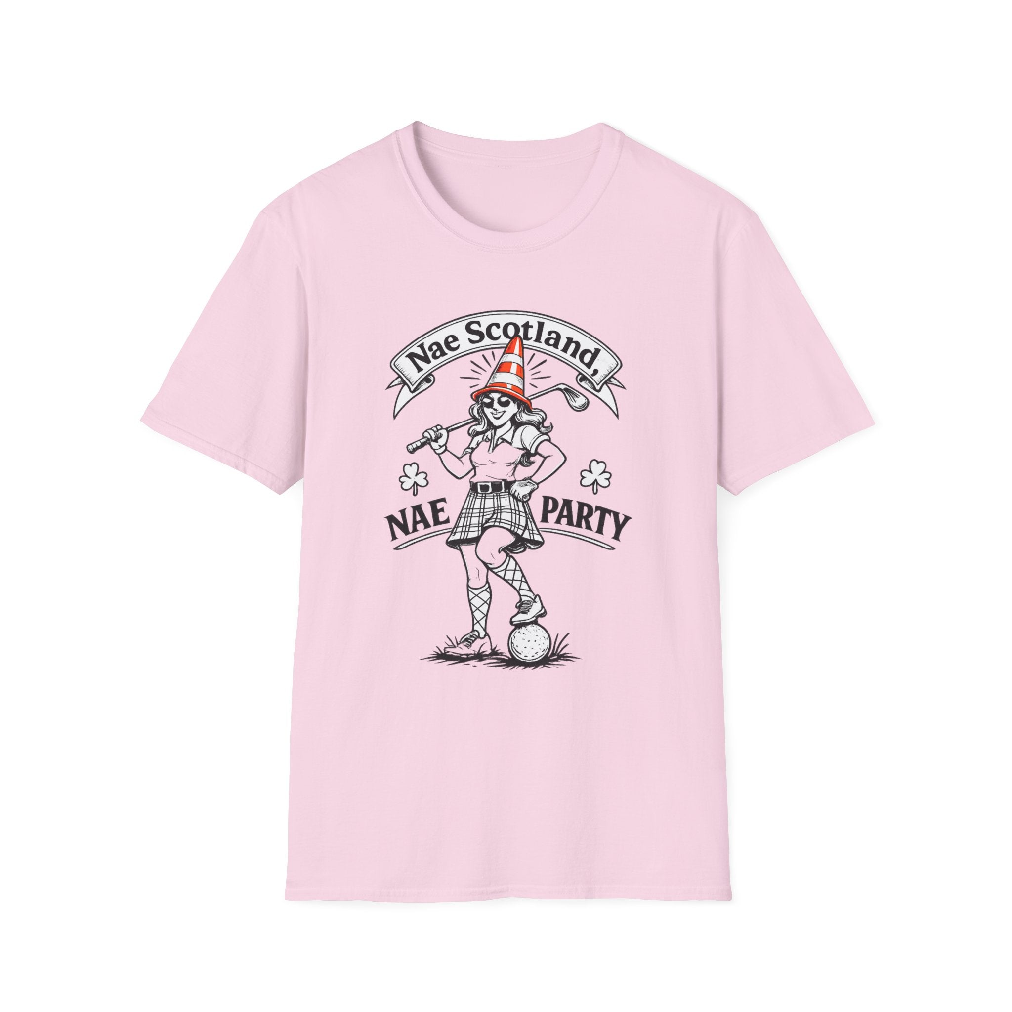 Nae Scotland, Nae Party – Highland Lass Cone Golfer T-Shirt