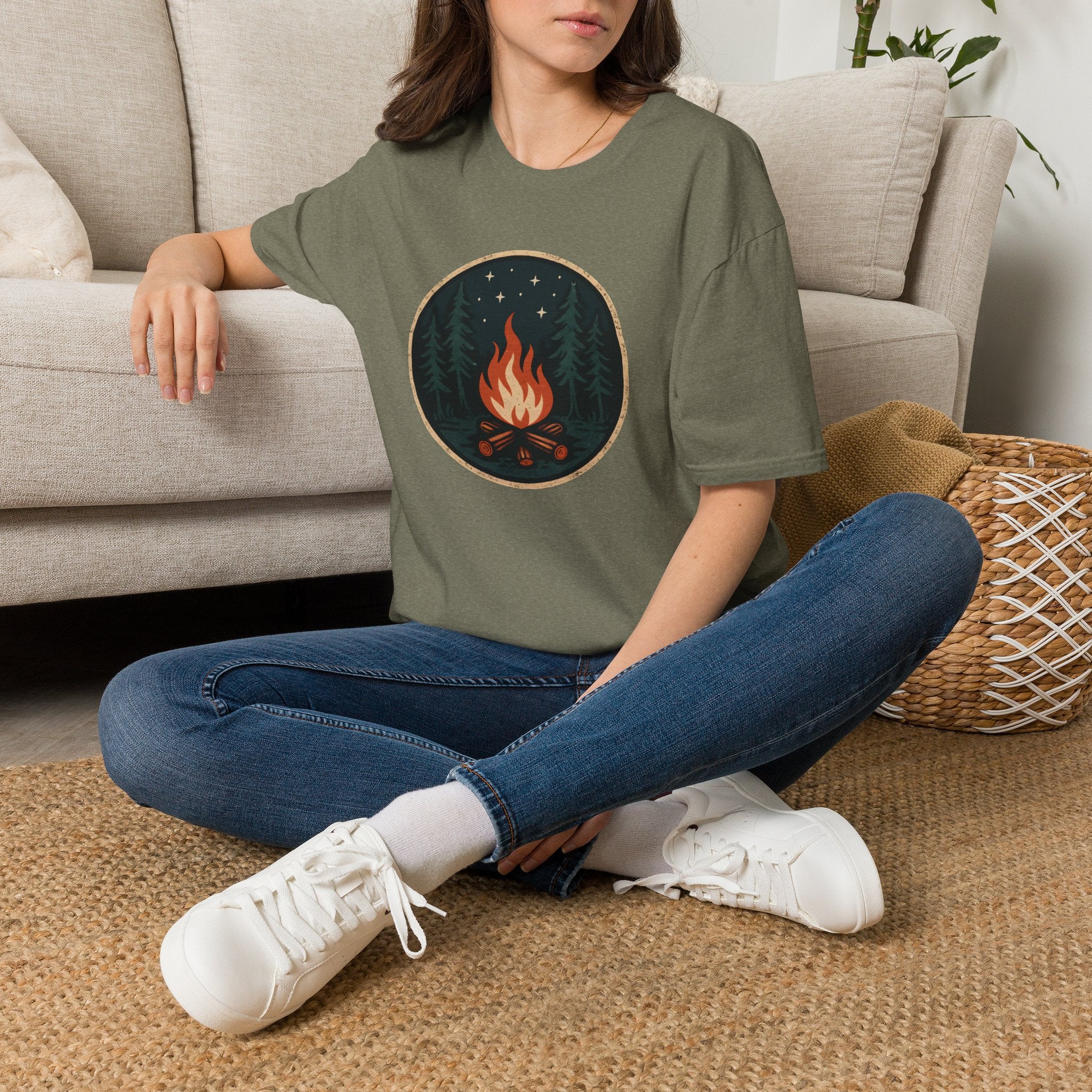 Forest Campfire at Night T-Shirt