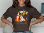 Bunny with traffic cone and basket, text "Nae Eggs Left" and "Nae Scotland, Nae Party".
