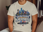 Dallas skyline graphic with "Nae Scotland Nae Party" text, flags, and "Dallas Edition" tagline.