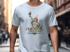 Statue of Liberty wearing traffic cone, with text "Nae Scotland, Nae Party" and a thistle.