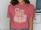 Red t-shirt with a Bengal cat illustration and text "Bengal Play Mode."