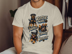 Rottie Mode: Protect, Cuddle, Repeat graphic with three playful Rottweilers.